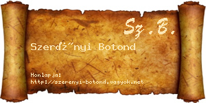 Szerényi Botond névjegykártya