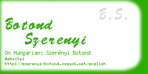 botond szerenyi business card